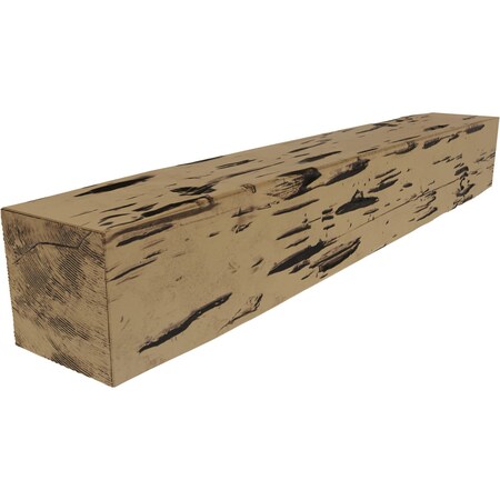 Ekena Millwork Pecky Cypress Faux Wood Fireplace Mantel, NaturaL x 4"D x 72"W MANUPC04X04X72NG